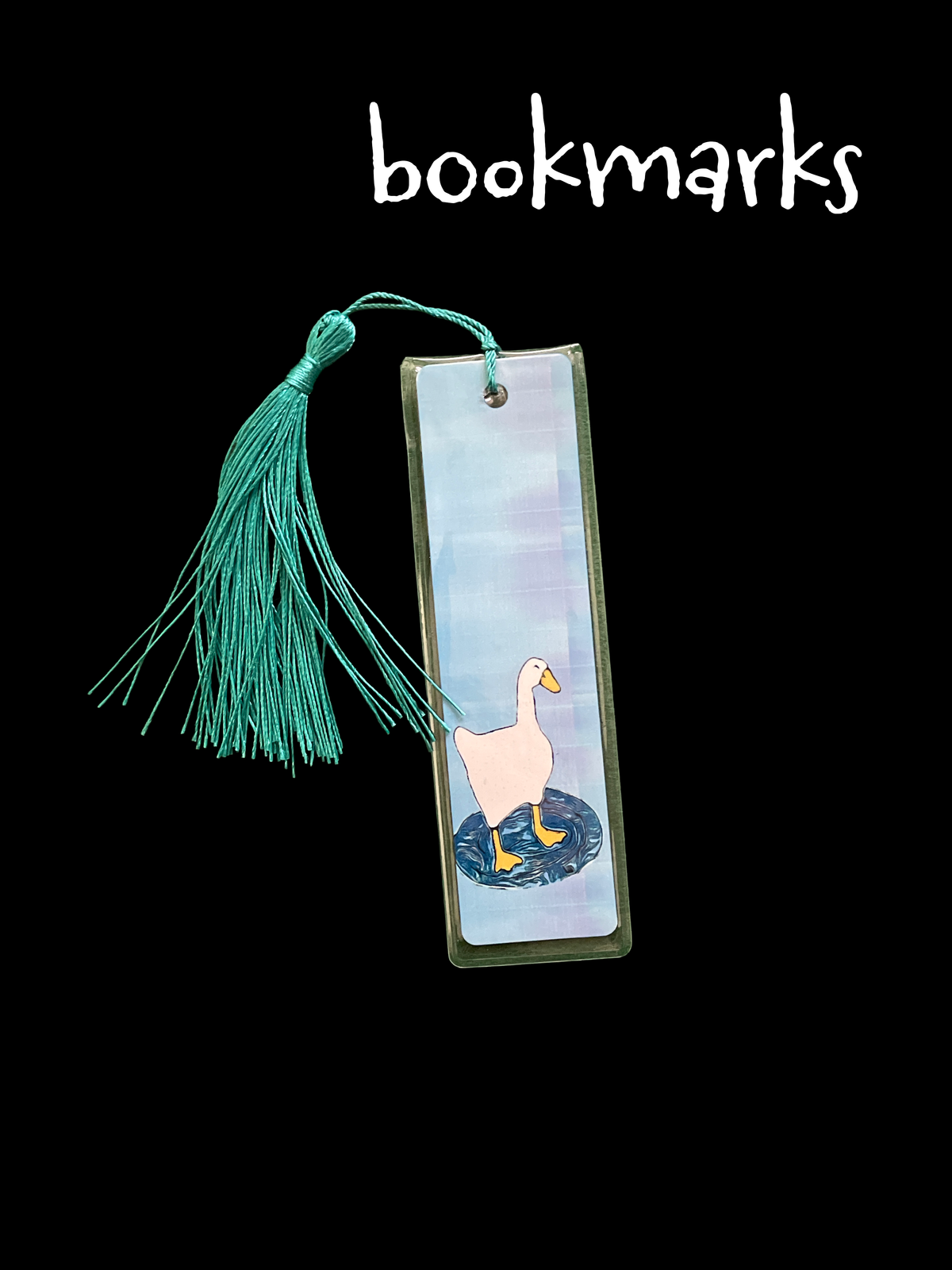 Blue Goose Aluminum Bookmark with Tassel