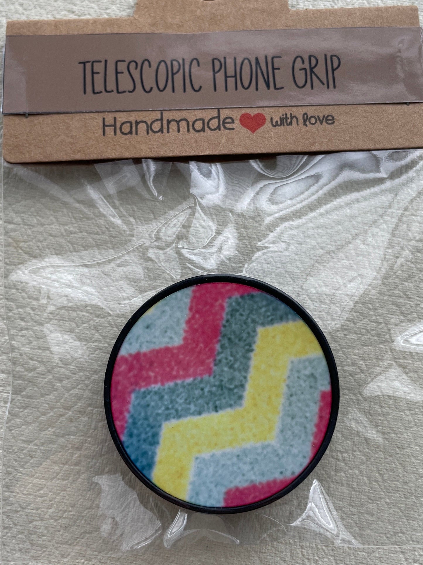 Color Chevron Telescopic Phone Grip