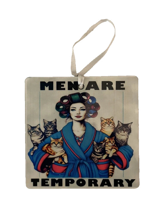 Wood Tag 3” x 3” Cat Lady