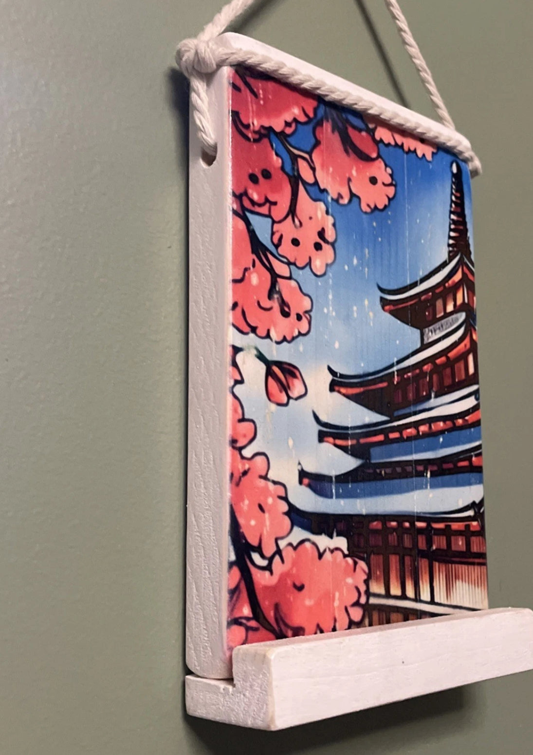White Blossom Wood Decorative Accent