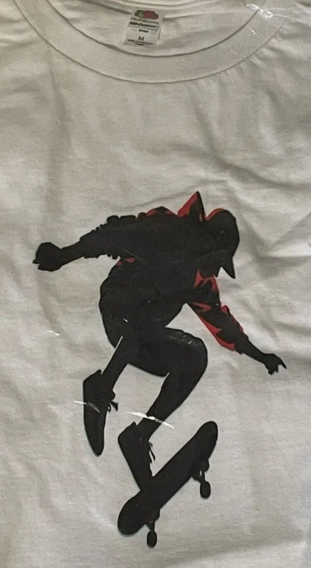 White Skateboard Kids T-shirt Medium