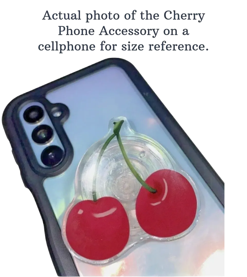 Cherry Cell Phone Grip Accessory