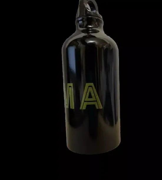 Sigma Black Shine Aluminum water bottle with Carabiner 17 oz