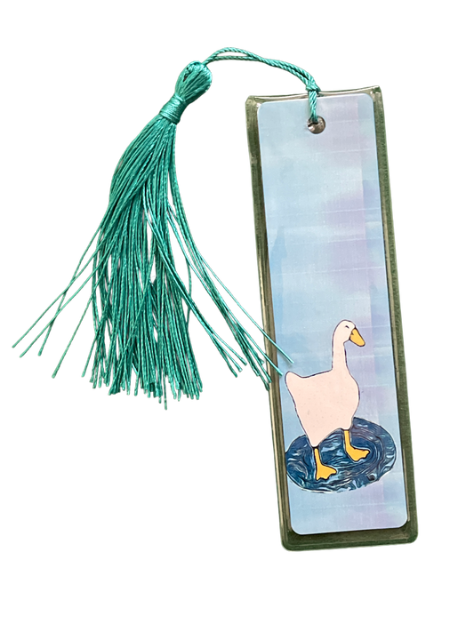 Blue Goose Aluminum Bookmark with Tassel