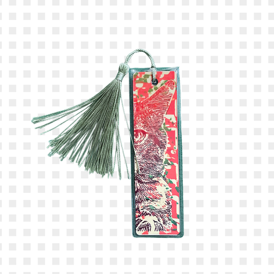 Cat Orange Aluminum Bookmark with Tassel