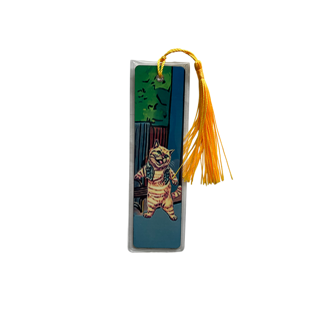 Street Cats (double sided) Aluminum Bookmark with Tassel