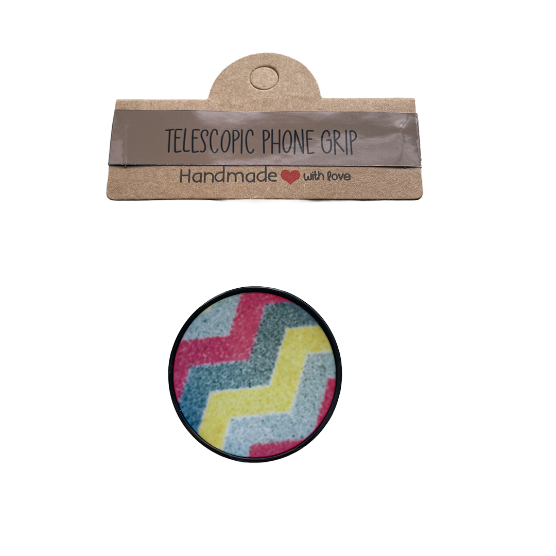 Color Chevron Telescopic Phone Grip