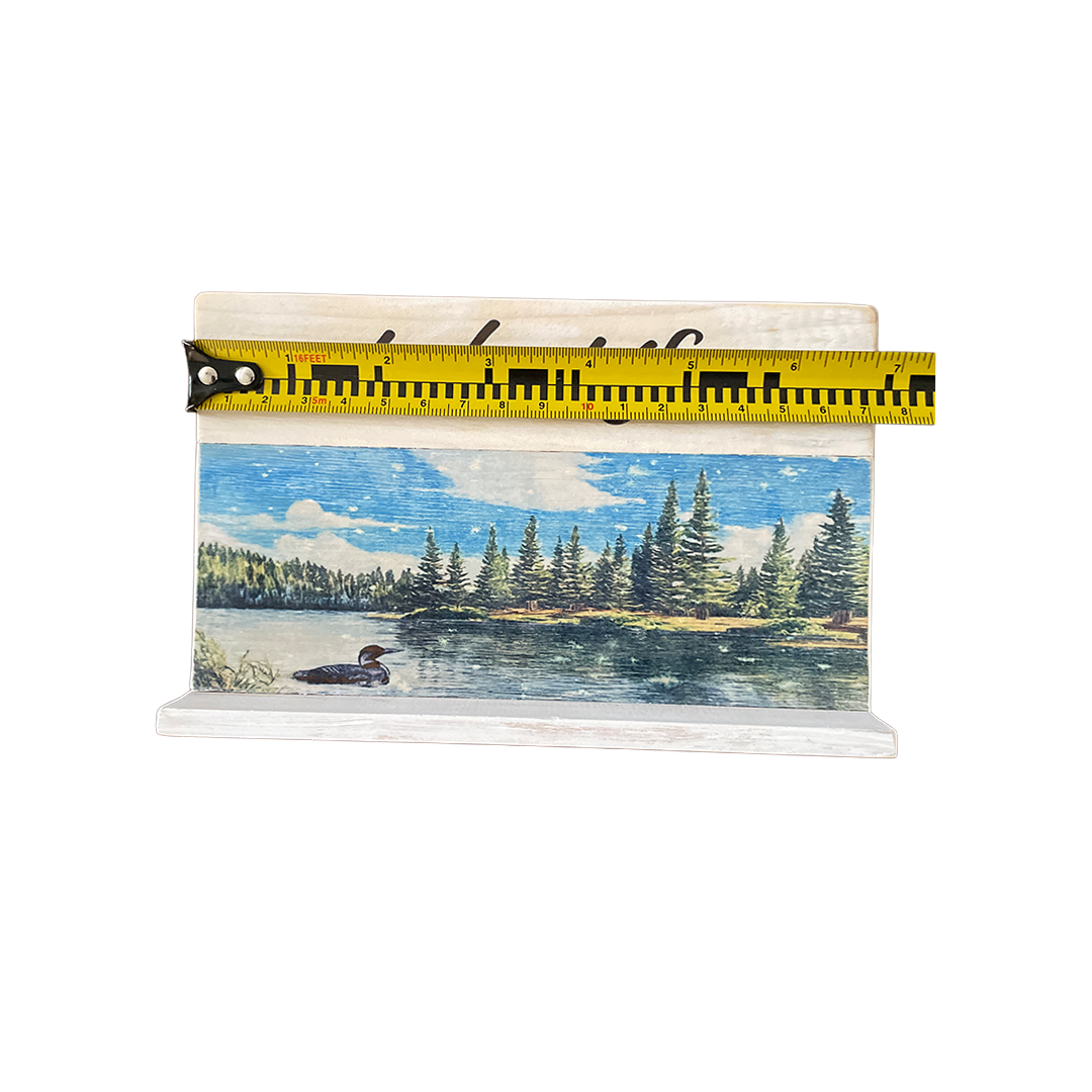 Artistic Lake Life Wooden Shelf Sitter