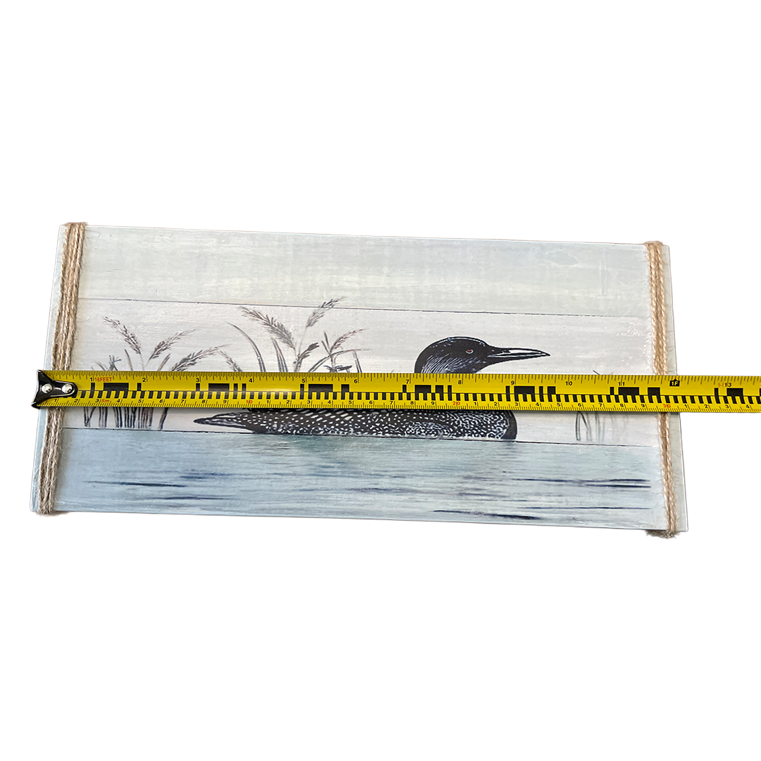 Artwork Handmade Pine wood Loon Art Wall Hanging