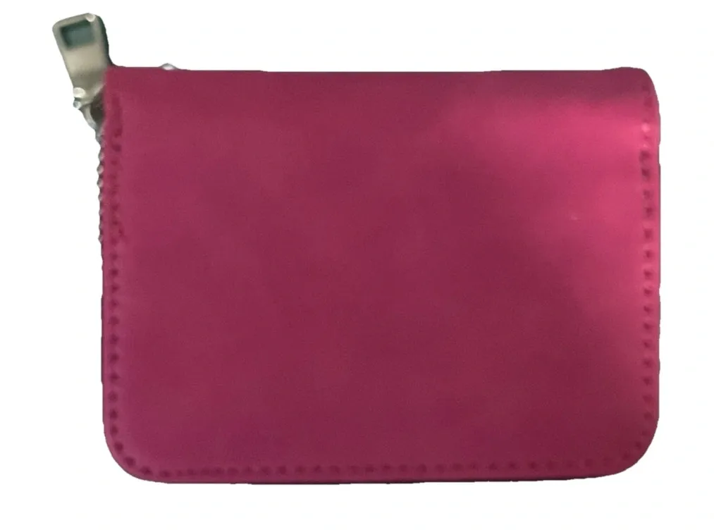 Scooter Moped Pink Coin Purse with Wrist Strap
