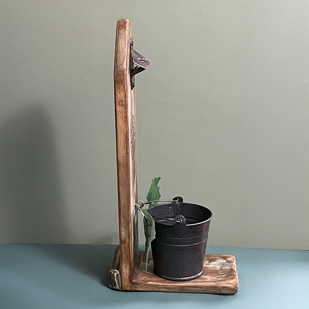 Bottle Opener - Handmade Rustic Pine Wooden w/ Cap Catch Bucket Cabin Bar Decor