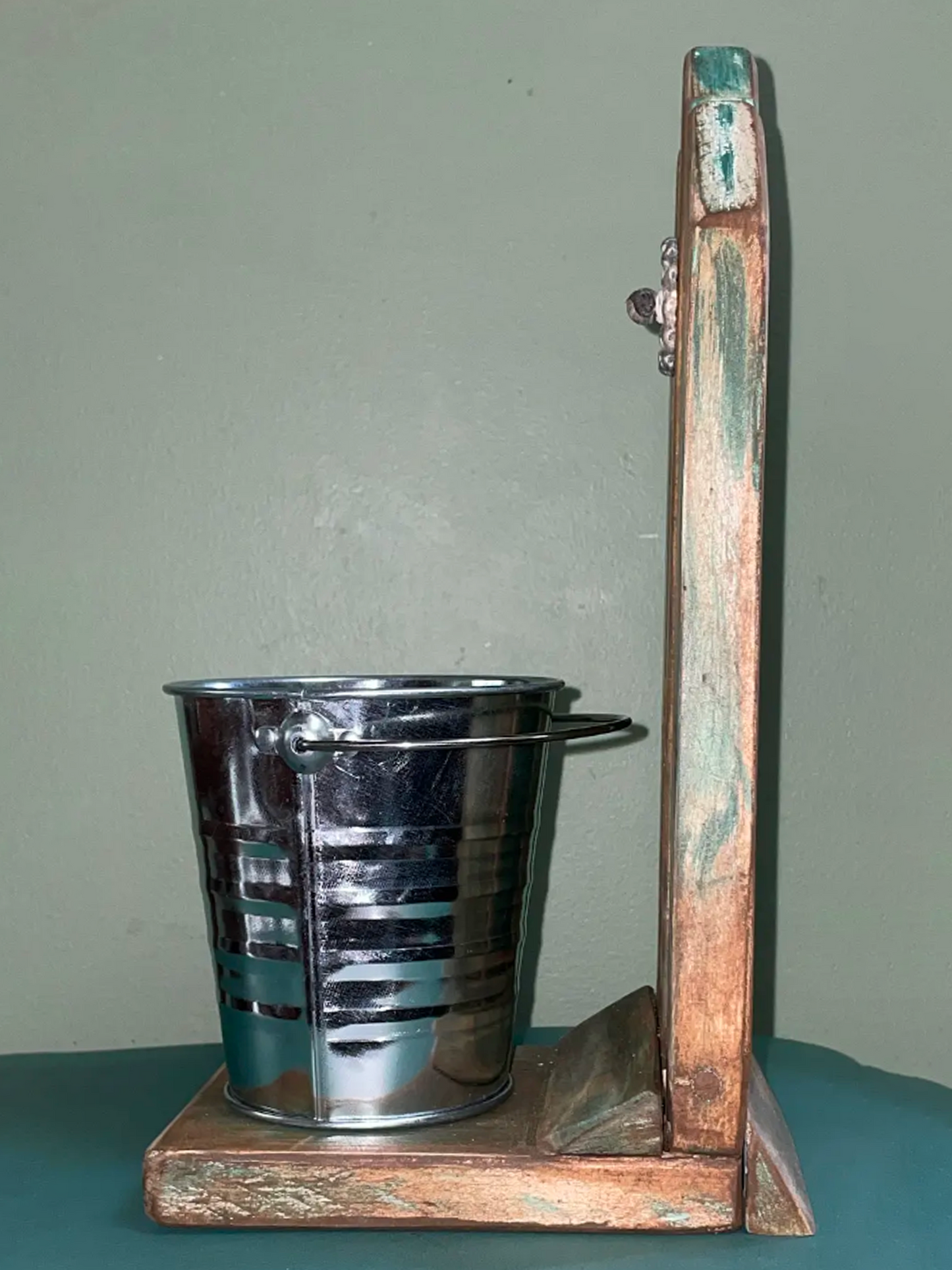 Table Top Wood Plant Stand Decor
